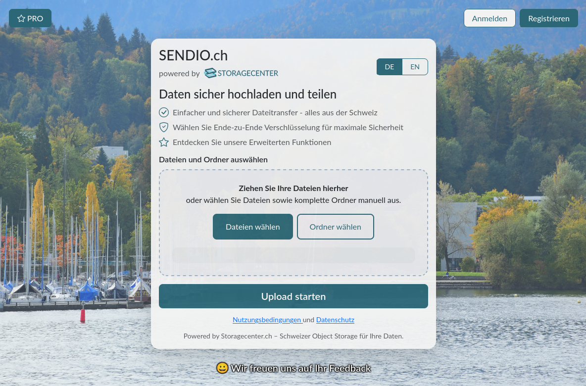 SENDIO.ch Startseite