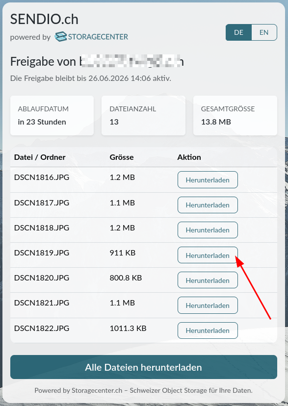 Einzelne Datei herunterladen