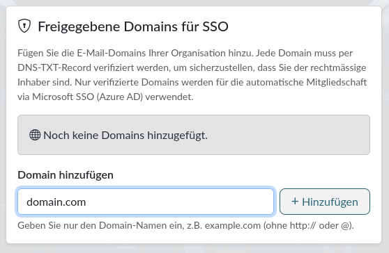 Domain-Verifizierung