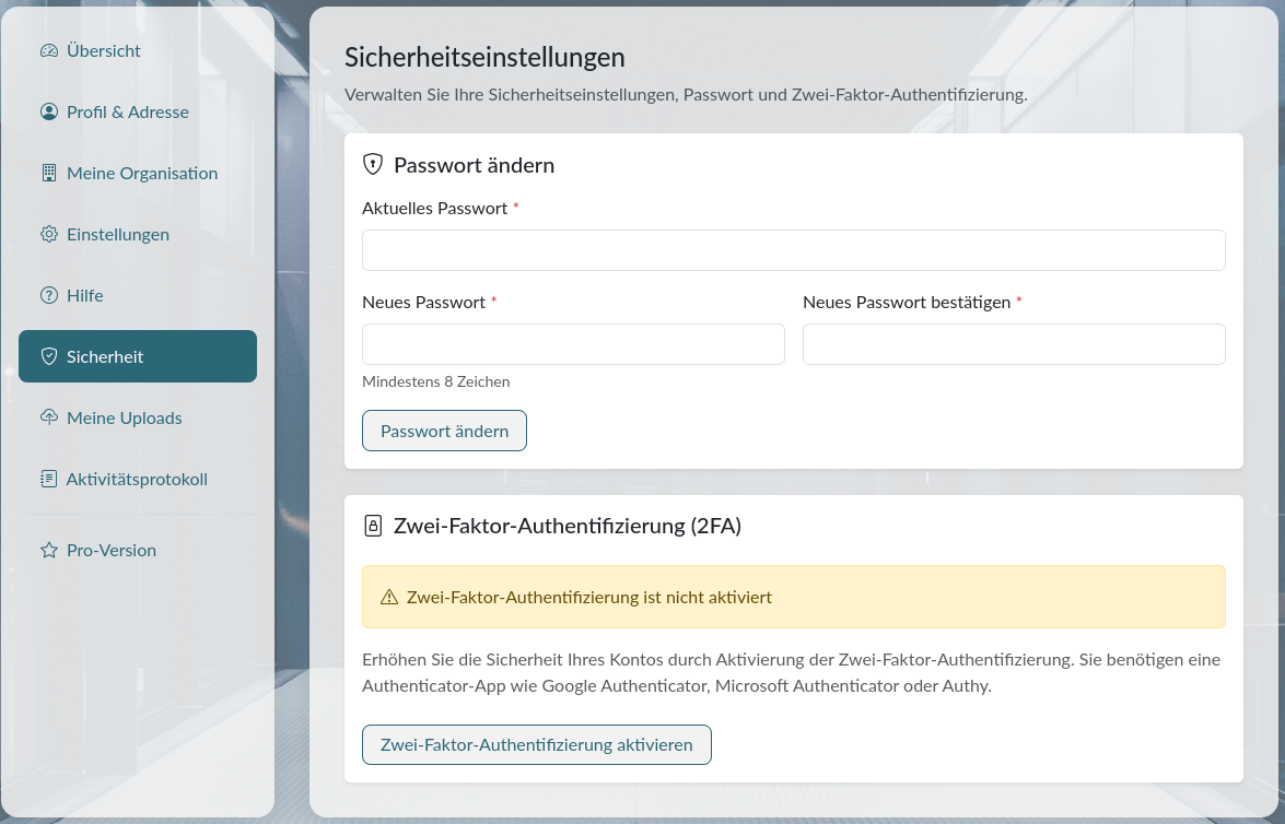 Passwort ändern