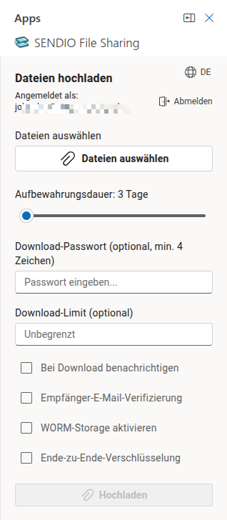 Outlook Add-in verwenden